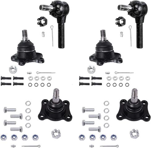Detroit Axle - 4WD Front Ball Joints Outer Tie Rods for 1989-1995 Toyota 4Runner Pickup 1993-1998 T100 4 Upper & Lower Ball Joints 2 Outer Tie Rod End Links Replacement - 6pc Set in Saudi Arabia