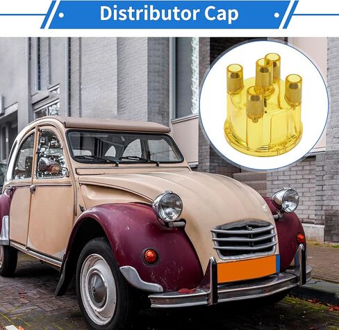 غطاء الموزع متوافق مع VW Bus Ghia Buggy، نحاس ABS متين أصفر in Saudi Arabia