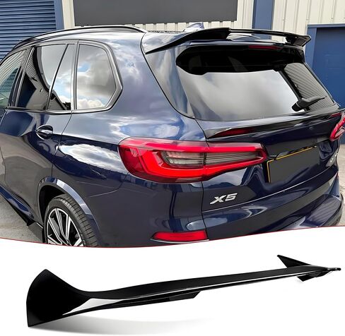 STSEV01 جناح سقف خلفي مناسب لسيارات BMW X5 G05/ G05 LCI/ M50i/ M60i 2019-2025، ملحقات خارجية للشفاه على شكل باب خلفي أسود لامع in Kuwait