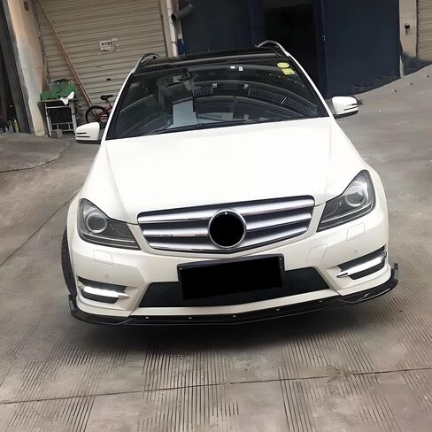 جناح ممتص الصدمات الأمامي متوافق مع مرسيدس C-Class C250/ C300/ C350/ C204/ W204 2011-2014 (الموديلات الرياضية فقط)، ملحقات خارجية لمجموعة هيكل الذقن الهوائية 3 قطع باللون الأسود اللامع in Saudi Arabia