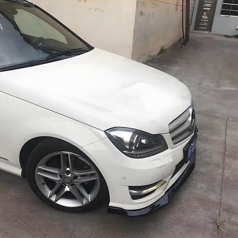 جناح ممتص الصدمات الأمامي متوافق مع مرسيدس C-Class C250/ C300/ C350/ C204/ W204 2011-2014 (الموديلات الرياضية فقط)، ملحقات خارجية لمجموعة هيكل الذقن الهوائية 3 قطع باللون الأسود اللامع in Saudi Arabia