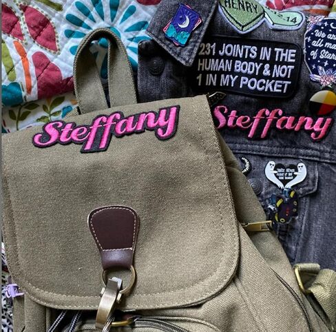 LULLBABYMALL Custom Embroidered Name Patches, Name Tags Patches, Custom Name Patch Iron on, Sew on, Hook and Loop, Name Patch for Uniform, Backpack, Christmas, Easter Basket, Wedding, School in Saudi Arabia