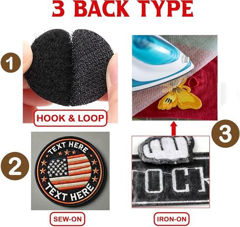 LULLBABYMALL Custom Embroidered Name Patches, Name Tags Patches, Custom Name Patch Iron on, Sew on, Hook and Loop, Name Patch for Uniform, Backpack, Christmas, Easter Basket, Wedding, School in Saudi Arabia