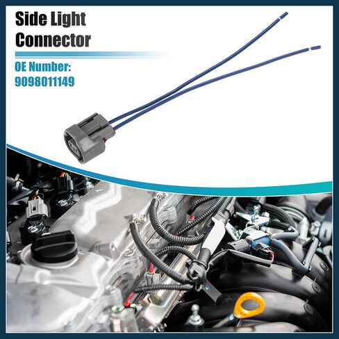 Side Light Connector Replacement No.9098011149 for Toyota 2pin Automotive Parts in Saudi Arabia