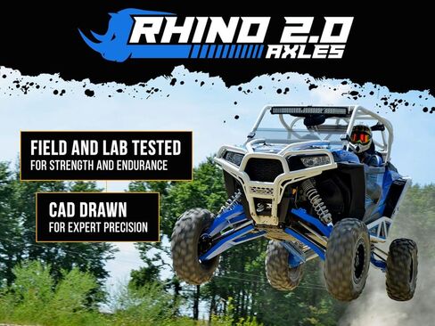 SuperATV Heavy Duty Rhino 2.0 محور طول المخزون لـ Polaris RZR 4 900 (2015-2018) - أمامي - أقوى مرتين من المخزون in Saudi Arabia