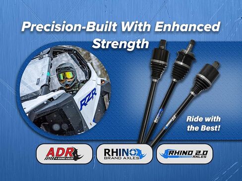 SuperATV Heavy Duty Rhino 2.0 المحور الأمامي الأيمن متوافق مع Can-Am Outlander (انظر الإعداد لسنوات)، أقوى من المخزون، مصنوع من فولاذ كرومولي 4340، وزوايا مفصلية عالية in Saudi Arabia