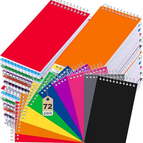 50 Pack Small Pocket Notebook 3 x 5 Inch, Mini Spiral Notepad Small Memo Note Pad Bulk Bound Lined College Ruled Paper for Office School Supplies, 75 Sheets/Pad, 5 Assorted Colors in Kuwait