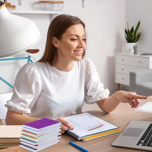 50 Pack Small Pocket Notebook 3 x 5 Inch, Mini Spiral Notepad Small Memo Note Pad Bulk Bound Lined College Ruled Paper for Office School Supplies, 75 Sheets/Pad, 5 Assorted Colors in Kuwait