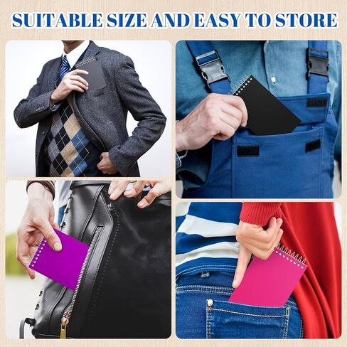 50 Pack Small Pocket Notebook 3 x 5 Inch, Mini Spiral Notepad Small Memo Note Pad Bulk Bound Lined College Ruled Paper for Office School Supplies, 75 Sheets/Pad, 5 Assorted Colors in Kuwait