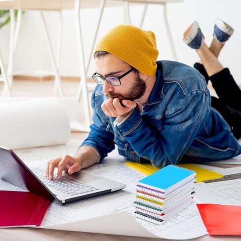 50 Pack Small Pocket Notebook 3 x 5 Inch, Mini Spiral Notepad Small Memo Note Pad Bulk Bound Lined College Ruled Paper for Office School Supplies, 75 Sheets/Pad, 5 Assorted Colors in Kuwait