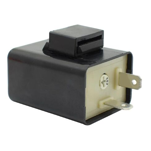 12V LED Turn Signal Flasher Relay, Adjustable Frequency, Waterproof Design with Sound, Universal Motorcycle Indicator (Black) in Saudi Arabia