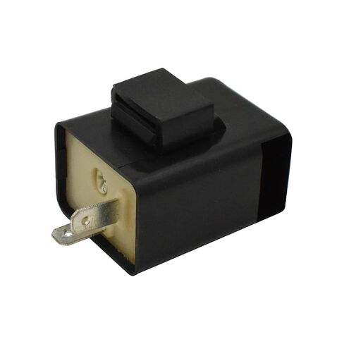 12V LED Turn Signal Flasher Relay, Adjustable Frequency, Waterproof Design with Sound, Universal Motorcycle Indicator (Black) in Saudi Arabia