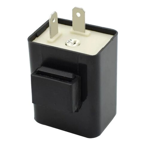 12V LED Turn Signal Flasher Relay, Adjustable Frequency, Waterproof Design with Sound, Universal Motorcycle Indicator (Black) in Saudi Arabia
