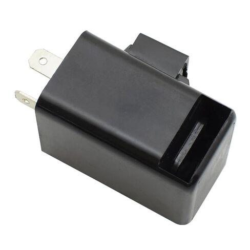 12V LED Turn Signal Flasher Relay, Adjustable Frequency, Waterproof Design with Sound, Universal Motorcycle Indicator (Black) in Saudi Arabia
