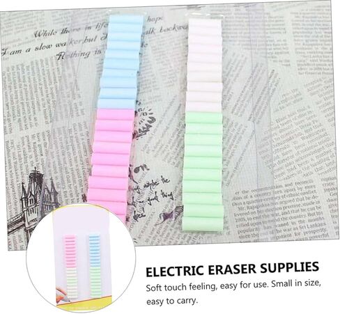 160pcs Electric Eraser Replacement Refills for Mechanical Pencils Comfortable Pencil Eraser Refills for Art Students Teachers Drawing Lovers Easy to Use and Replace Random Color in Saudi Arabia