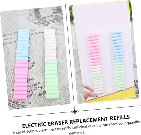160pcs Electric Eraser Replacement Refills for Mechanical Pencils Comfortable Pencil Eraser Refills for Art Students Teachers Drawing Lovers Easy to Use and Replace Random Color in Saudi Arabia