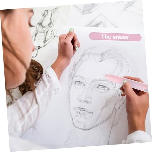 Portable Electric Eraser for Students with Fan and Mixer Compact Lightweight Drawing and Sketching Erasers Safe Material and Adapters for Art Class and School Use Random Color in Saudi Arabia
