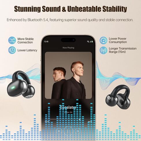 سماعات أذن لاسلكية، سماعات أذن بشاشة عرض رقمية LED تعمل لمدة 50 ساعة مع سماعة بلوتوث 5.3، سماعات مقاومة للماء IPX7 للجري/التمرين، أرجواني in Kuwait