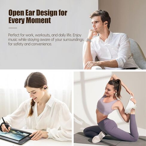 سماعات أذن لاسلكية، سماعات أذن بشاشة عرض رقمية LED تعمل لمدة 50 ساعة مع سماعة بلوتوث 5.3، سماعات مقاومة للماء IPX7 للجري/التمرين، أرجواني in Kuwait