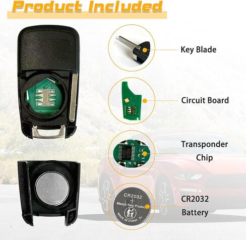 استبدال مفتاح السيارة القابل للطي يناسب 2010-2019 GMC Terrain/14-18 Buick Encore/10-19 Equinox/16-19 Impala/12-17 Sonic OHT01060512، V2T01060512، قطعة واحدة in Saudi Arabia