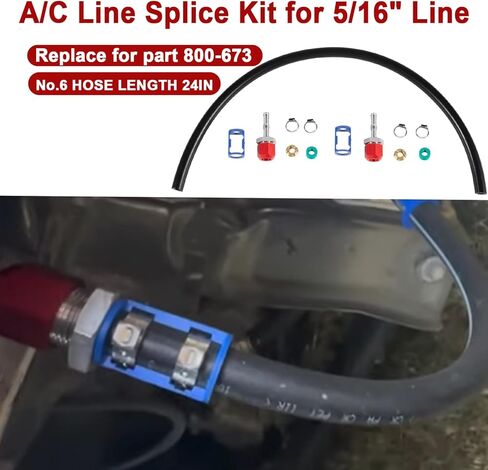 800-673 A/C Line Splice Kit With No.6 Hose For 5/16'' Hose to Hard Lines Repair,A/C Air Conditioning Repair Splice Connector Kit in Saudi Arabia