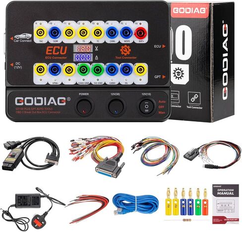 GODIAG GT100+ GPT ENET DOIP OBDII Breakout Box, Automotive Tools ECU Connector CAN Protocol Detector for ECU Bench Testing Platform and Car Diagnostics in Saudi Arabia