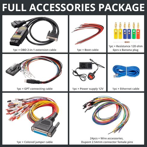 GODIAG GT100+ GPT ENET DOIP OBDII Breakout Box, Automotive Tools ECU Connector CAN Protocol Detector for ECU Bench Testing Platform and Car Diagnostics in Saudi Arabia