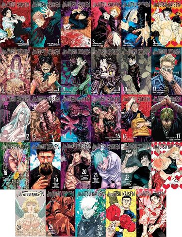 Jujutsu Kaisen Complete Manga Series Set (Vol. 0–28) — 29 Books Collection by Gege Akutami in Kuwait