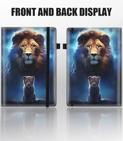 Hardcover Executive Notebooks, A5 PU Leather Lined Journal Notebook, 200 Pages Thick Paper Subject Notebooks for School,Work,Home Writing Business Notebook, Diary Book ， Lion Painting in Kuwait