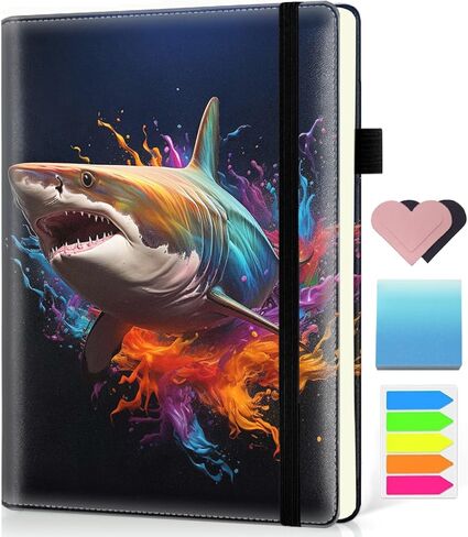 Hardcover Executive Notebooks, A5 PU Leather Lined Journal Notebook, 200 Pages Thick Paper Subject Notebooks for School,Work,Home Writing Business Notebook, Diary Book ， Lion Painting in Kuwait