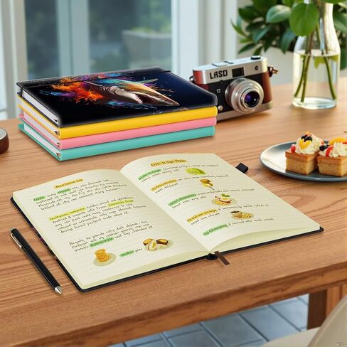 Hardcover Executive Notebooks, A5 PU Leather Lined Journal Notebook, 200 Pages Thick Paper Subject Notebooks for School,Work,Home Writing Business Notebook, Diary Book ， Lion Painting in Kuwait