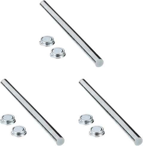 Attwood 11283-3 Roller Shaft Set — with Pal Nuts, Solid Zinc-Plated Steel, 9 1/4-In. Long for 8-in. Roller,Silver in Saudi Arabia