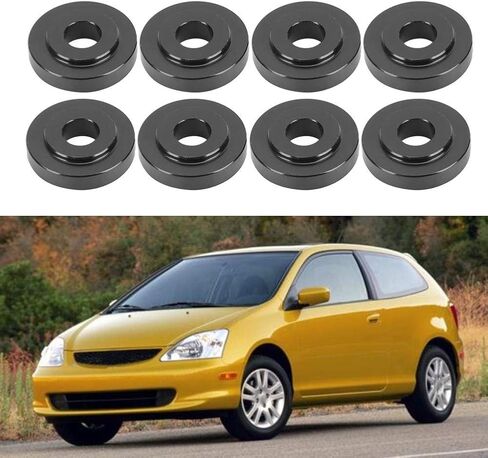 KIMISS Shifter Base Bushing,8pcs Aluminum Auto Car Shifter Bushing Set Kit(Black) in Saudi Arabia