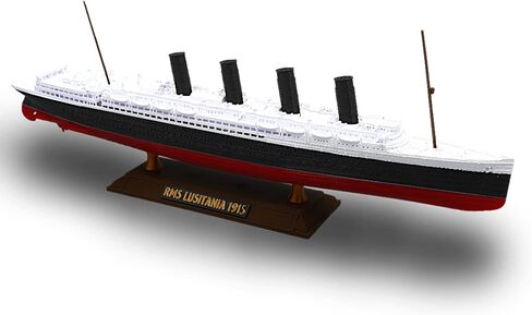 سفينة نموذج عرض مُصممة مسبقًا مقاس 12 بوصة مع حامل (نموذج طول RMS Lusitania Wartime بطول 1 قدم مع طوربيدات (4 قطع) وحامل) in Kuwait