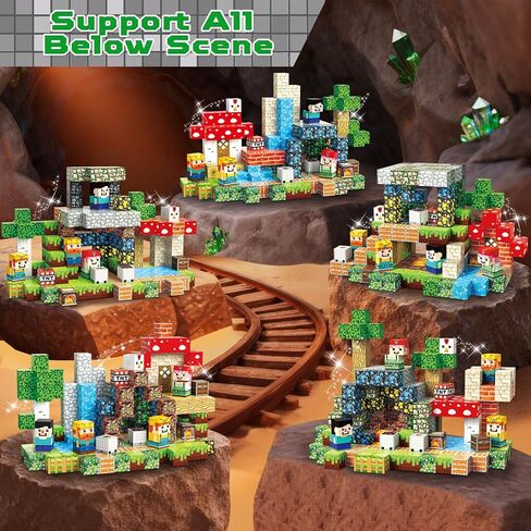 مكعبات مغناطيسية من جودي كينج 200 قطعة - مكعبات بناء مغناطيسية، مغناطيسات تكديس للأطفال، مغناطيس قوي، لعبة حسية لألعاب تعلم العلوم والتكنولوجيا والهندسة والرياضيات للأطفال من سن 3 سنوات فما فوق للأولاد والبنات في عيد الميلاد in Kuwait