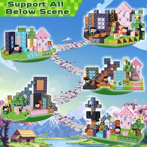 مكعبات مغناطيسية من جودي كينج 200 قطعة - مكعبات بناء مغناطيسية، مغناطيسات تكديس للأطفال، مغناطيس قوي، لعبة حسية لألعاب تعلم العلوم والتكنولوجيا والهندسة والرياضيات للأطفال من سن 3 سنوات فما فوق للأولاد والبنات في عيد الميلاد in Kuwait