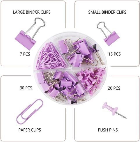 Plastic Binder Clips Set, 55 PCS 4 in 1 Binders and Paper Clips, School Supplies, Office Supplies Set for School in Saudi Arabia