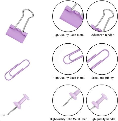 Plastic Binder Clips Set, 55 PCS 4 in 1 Binders and Paper Clips, School Supplies, Office Supplies Set for School in Saudi Arabia