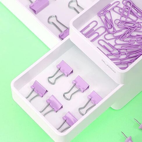 Plastic Binder Clips Set, 55 PCS 4 in 1 Binders and Paper Clips, School Supplies, Office Supplies Set for School in Saudi Arabia
