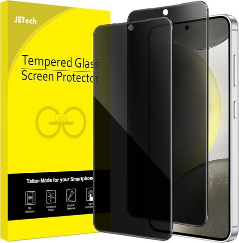 JETech Privacy Screen Protector for Samsung Galaxy S24 Ultra 5G 6.8-Inch, Anti-Spy Tempered Glass Film with Easy Installation Tool, Fingerprint Unlock Compatible, 2-Pack in Saudi Arabia