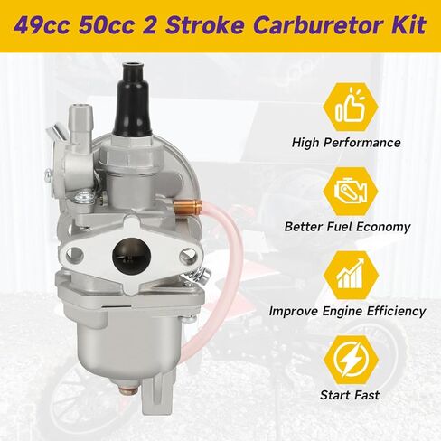 47cc المكربن ​​كارب طوقا 49cc 2 السكتة الدماغية MTA1 MTA2 البسيطة الاطفال حفرة الجيب رباعية الترابية دراجة ATV سباق سوبر أجزاء الدراجة in Saudi Arabia