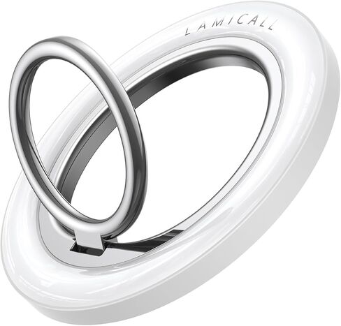 Lamicall for MagSafe قبضة حلقة الهاتف المغناطيسية - حامل حلقة دوارة 360 درجة مع [تخميد سلس]، مسند بمقبض أصابع شفاف كريستالي، ملحقات قوية آمنة لهاتف iPhone 17 Pro Max Air، جميع الهواتف in Saudi Arabia