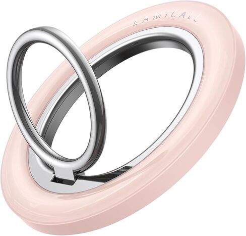 Lamicall for MagSafe قبضة حلقة الهاتف المغناطيسية - حامل حلقة دوارة 360 درجة مع [تخميد سلس]، مسند بمقبض أصابع شفاف كريستالي، ملحقات قوية آمنة لهاتف iPhone 17 Pro Max Air، جميع الهواتف in Saudi Arabia