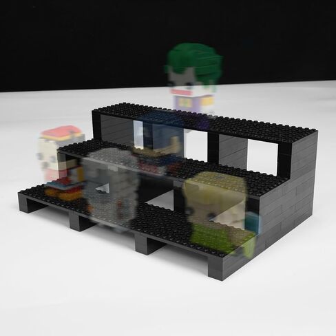 رف عرض لشخصيات Lego Minifigures وBrickHeadz | حامل الطوب يحمل 72 شخصية أو 15 بريك هيدز - منظم أسود لهواة الجمع | هدية رائعة لمحبي الشخصيات الصغيرة in Kuwait