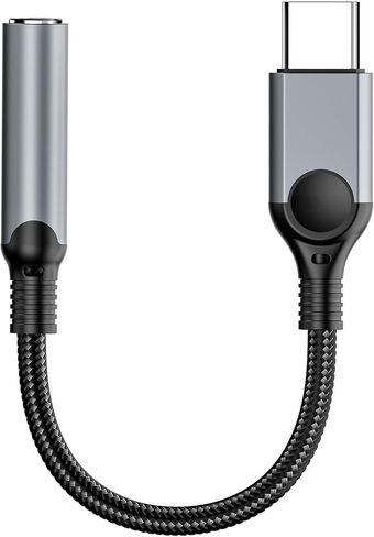 2 حزمة من محول مقبس سماعة الرأس USB C إلى 3.5 ملم لهاتف iPhone 17/16/15/Pro Max/Plus، سلك كابل دونجل صوت Aux من النوع C متوافق مع iPad وSamsung Galaxy S25/24/S23/S22/S21، MacBook-White in Kuwait