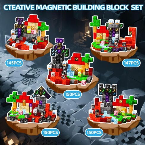 150PCS Magnetic Building Blocks Set Toys, Kids Classroom Magnet Blocks Toy for Toddlers STEM Learning, Construction Stacking Toy for Kids Boys and Girls Christmas Birthday Gifts in Kuwait