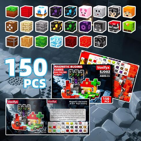 150PCS Magnetic Building Blocks Set Toys, Kids Classroom Magnet Blocks Toy for Toddlers STEM Learning, Construction Stacking Toy for Kids Boys and Girls Christmas Birthday Gifts in Kuwait