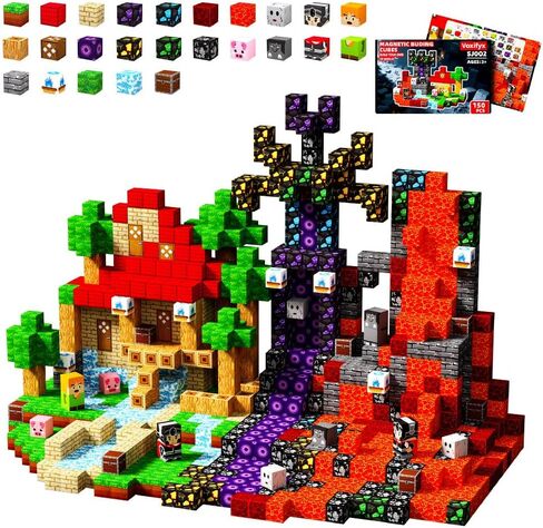 150PCS Magnetic Building Blocks Set Toys, Kids Classroom Magnet Blocks Toy for Toddlers STEM Learning, Construction Stacking Toy for Kids Boys and Girls Christmas Birthday Gifts in Kuwait