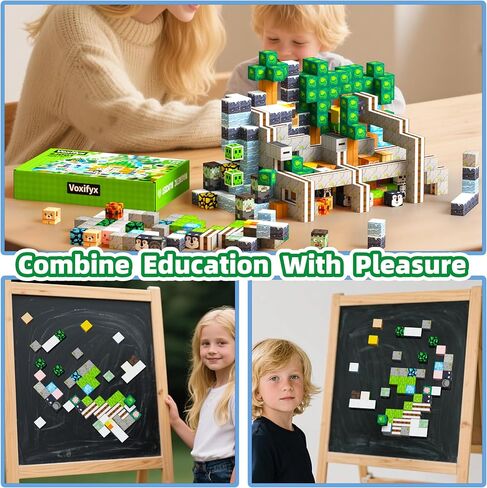 150PCS Magnetic Building Blocks Set Toys, Kids Classroom Magnet Blocks Toy for Toddlers STEM Learning, Construction Stacking Toy for Kids Boys and Girls Christmas Birthday Gifts in Kuwait