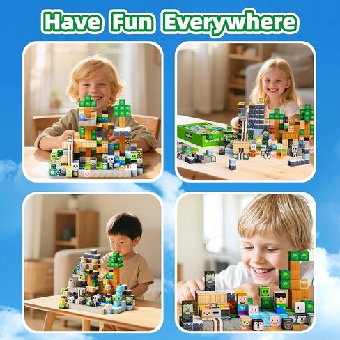 150PCS Magnetic Building Blocks Set Toys, Kids Classroom Magnet Blocks Toy for Toddlers STEM Learning, Construction Stacking Toy for Kids Boys and Girls Christmas Birthday Gifts in Kuwait